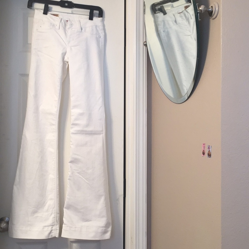 White wide leg jeans